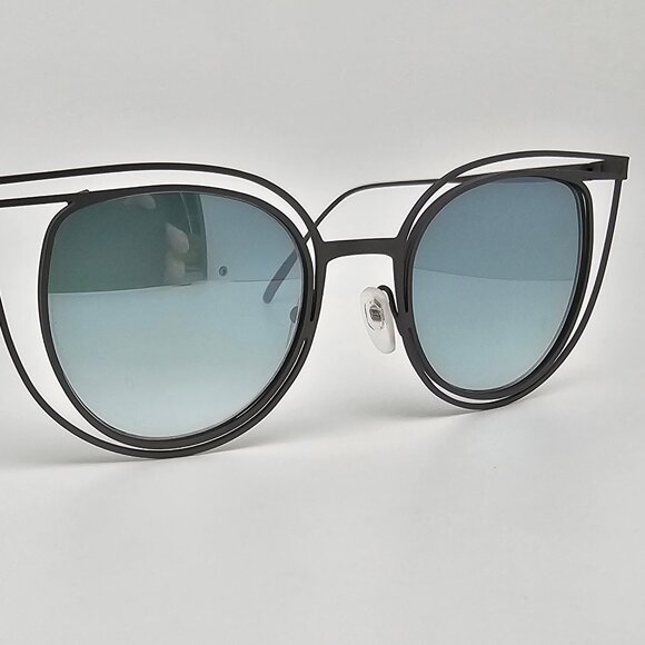 See Eyewear SEE 6608 C4 Gunmetal Frame Green Mirror Lens Cat Eye Sunglasses 50mm main image 4